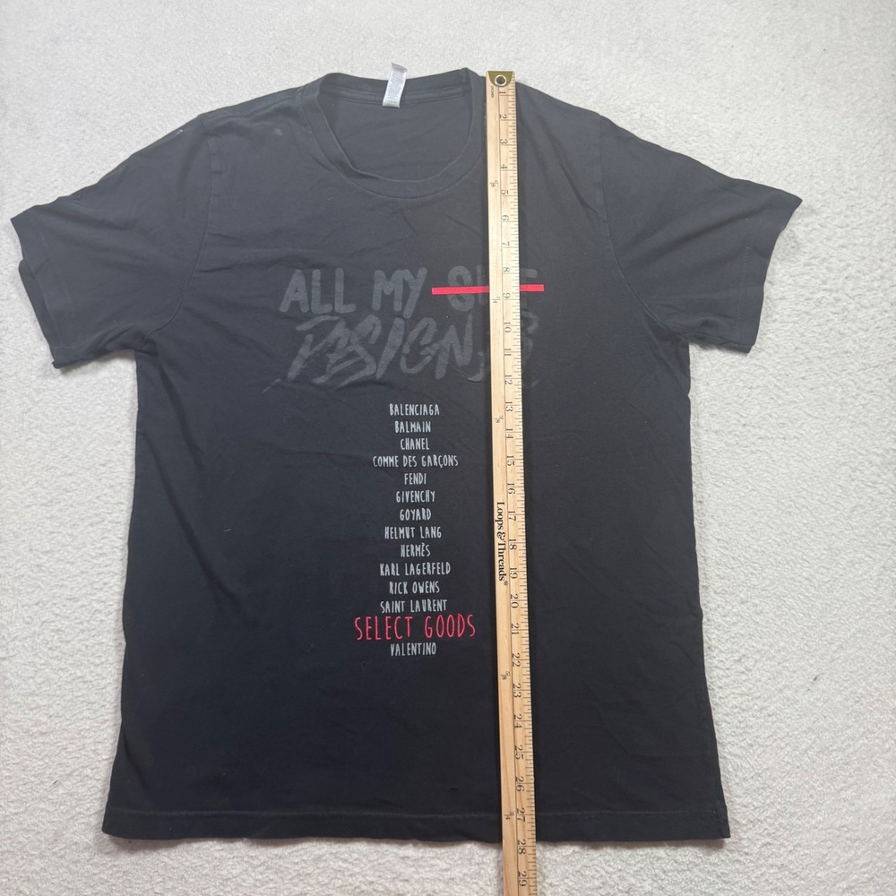 Bella Canvas All My Designer Graphic T-Shirt Mens Large Black Good Streetwear - Picture 6 of 10